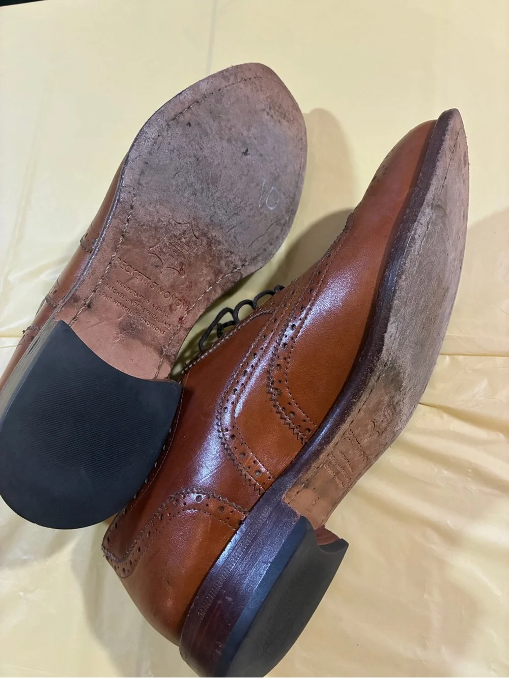 Beckett Simonon Tan Leather Wingtip Oxfords A2